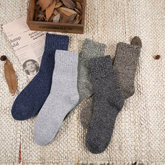 5 Pairs Winter Warm Socks Casual Knit Socks Outdoor Socks Thick Warm Socks