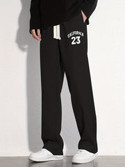 California 58 Cotton Sweatpants Men's Casual Solid Loose Fit Drawstring Pants
