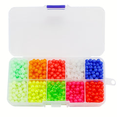 1000pcs Glow in the Dark Fishing Space Beans with Box