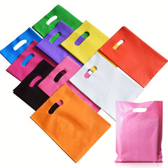 100pcs 15 x 20 Assorted Plastic Party Goodie Bags Bulk With Handle