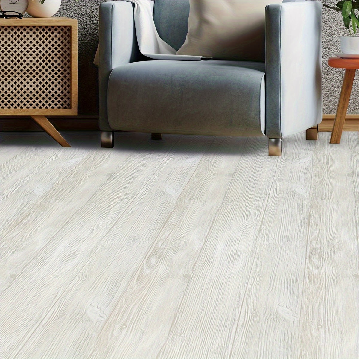 Wood Grain Floor Sticker Thickened Matte Vinyl Waterproof Anti Slip Tile Sticker