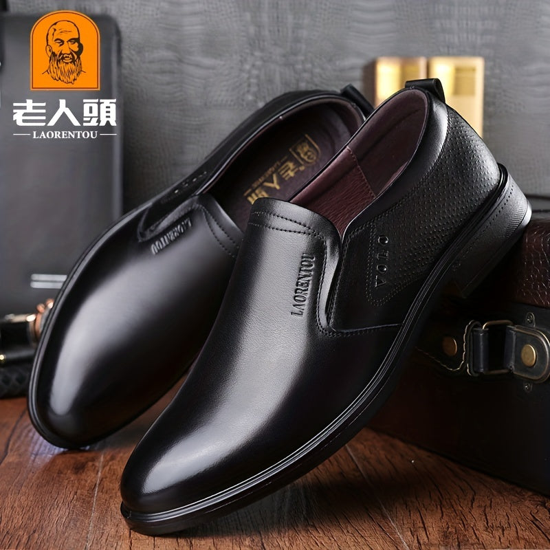 LAORENTOU Men's Leather Dress Shoes Lightweight Formal Shoes
