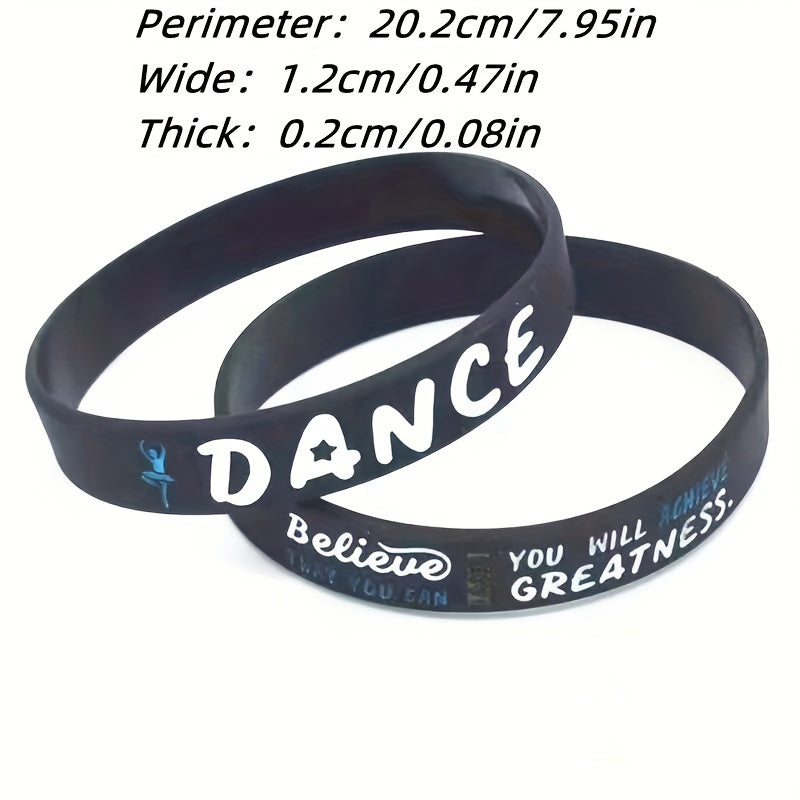 Dancer Dance Believe You Can Victory Rubber Bracelet Silicone Wristband
