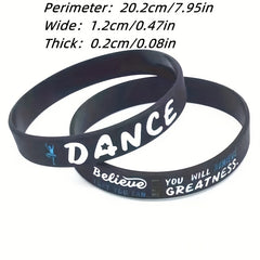 Dancer Dance Believe You Can Victory Rubber Bracelet Silicone Wristband