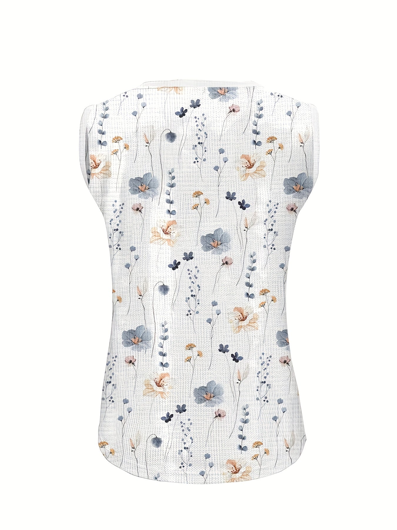 Graphic Print Tank Top V Neck Sleeveless