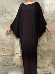 Retro Abaya Dress Women's Plus Batwing Sleeve Maxi Loose Dress