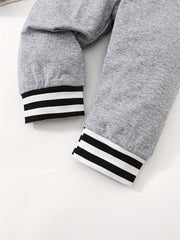 Newborn Baby Boy Clothes Crew Romper Bodysuit Pants Hat Set