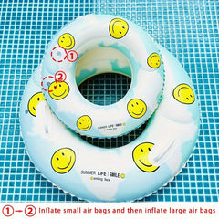 Smiling Face Swimming Ring Float Pool Party Toy