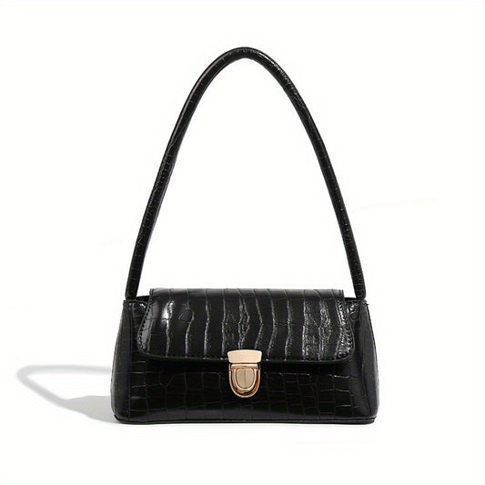 Crocodile Pattern Underarm Bag Vintage PU Shoulder Bag