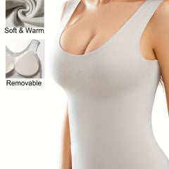 Seamless Thermal Tank Top Women's Padded Lingerie
