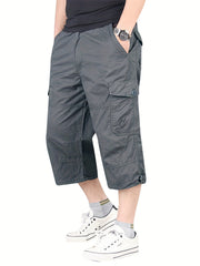 Men's Relaxed Fit Cargo Pants with Zip Pockets