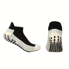 Men's Sports Socks with Grip Ankle, Anti-Slip Football and Running Socks