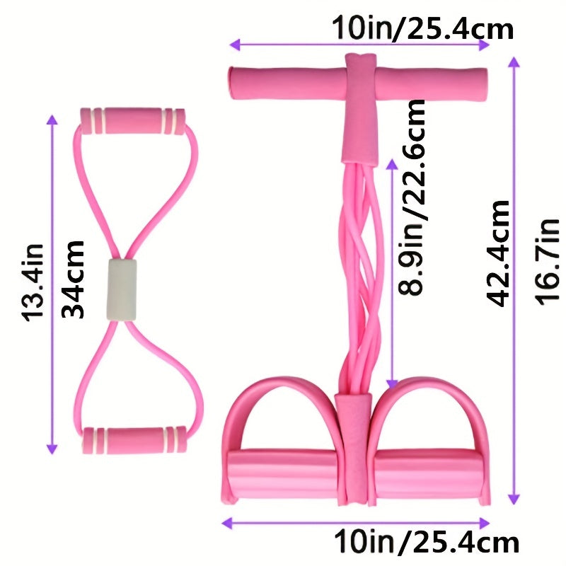 Tube Pedal Puller and Tension Rope Set for Full Body Workout