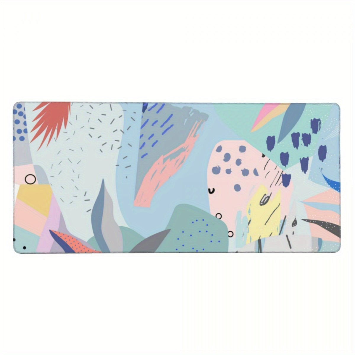 Abstract Art Mouse Pad for Office Laptop, Non-Slip Rubber Base - 35.4in x 15.7in