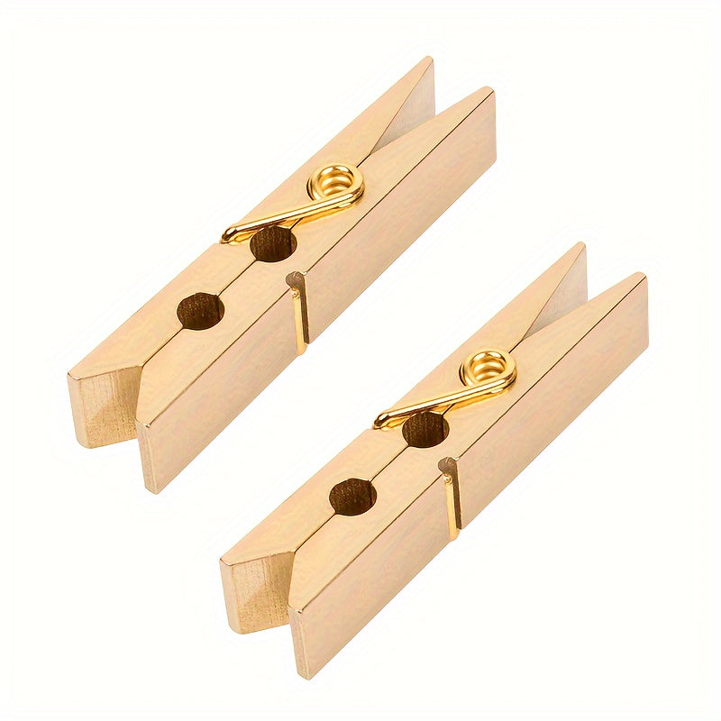 2pcs Vintage Copper Clip Metal Paper Binder Clip for Office School Supplies