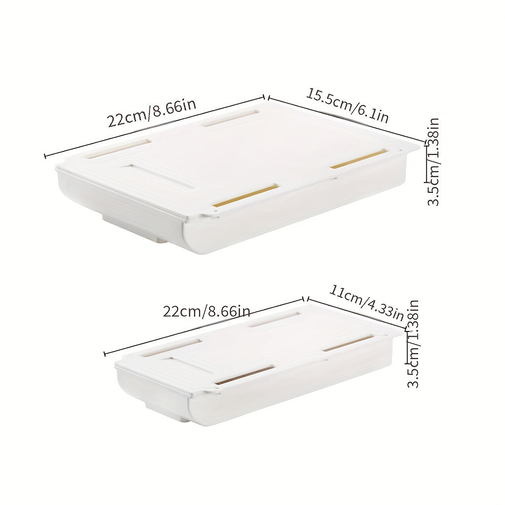 Self Stick Pencil Tray Desk Storage Drawer Organizer Box