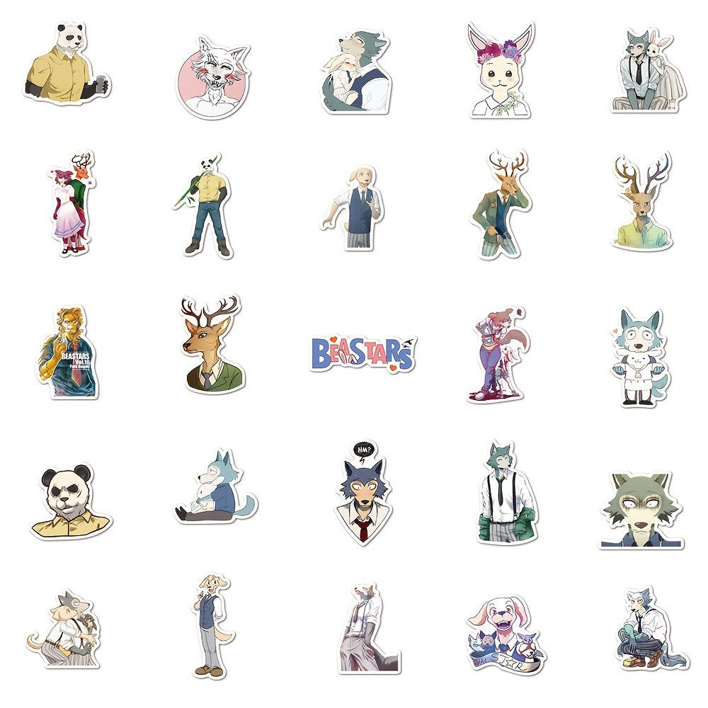 50pcs BEASTARS Cartoon Waterproof Graffiti Stickers DIY Materials