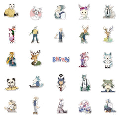 50pcs BEASTARS Cartoon Waterproof Graffiti Stickers DIY Materials