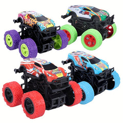 4pcs Alloy Off-road Toy Car Friction Drive Trolley Perfect For Christmas Parties