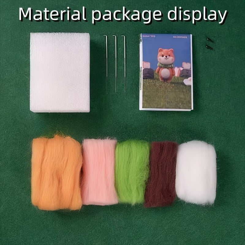 DIY Travel Firewood Wool Felt Kit with Tools & Instructions