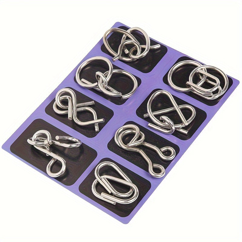 16pcs Metal Wire Puzzle Unlocking Interlocking Game Magic Toy
