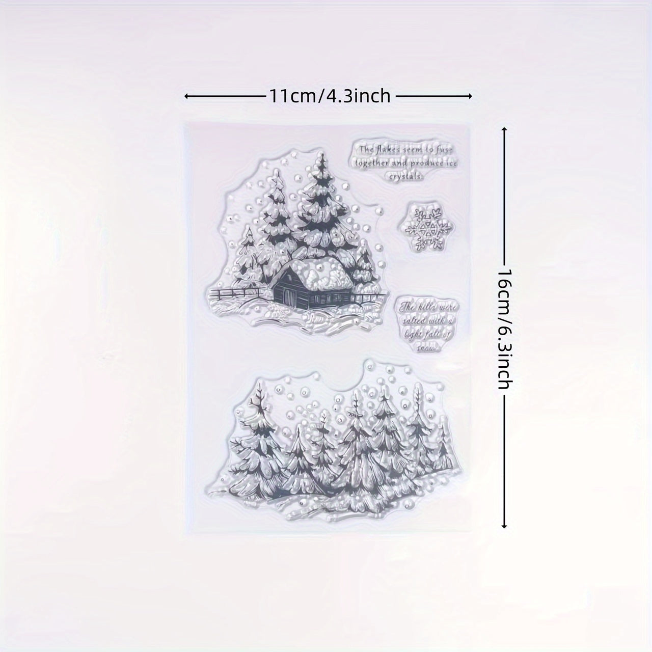 Christmas Tree Forest Snowflake Transparent Seal for Holiday Decor