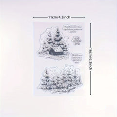 Christmas Tree Forest Snowflake Transparent Seal for Holiday Decor