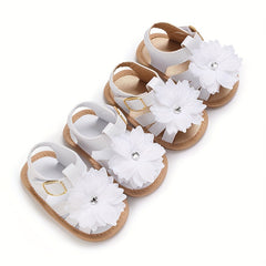 Casual Flower Open Toe Sandals For Baby Girls Lightweight Breathable Anti Slip