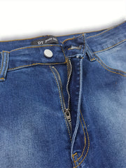 Women's Plus Floral Embroidery Skinny Jeans