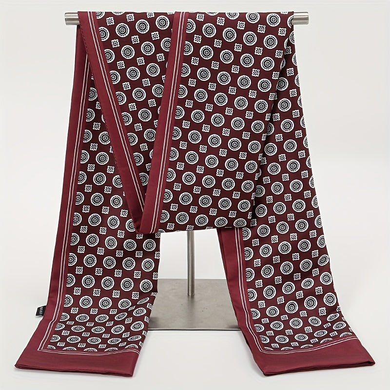 Men's Printed Twill Double Layer Scarf