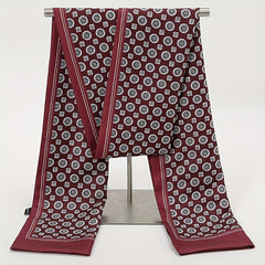 Men's Printed Twill Double Layer Scarf