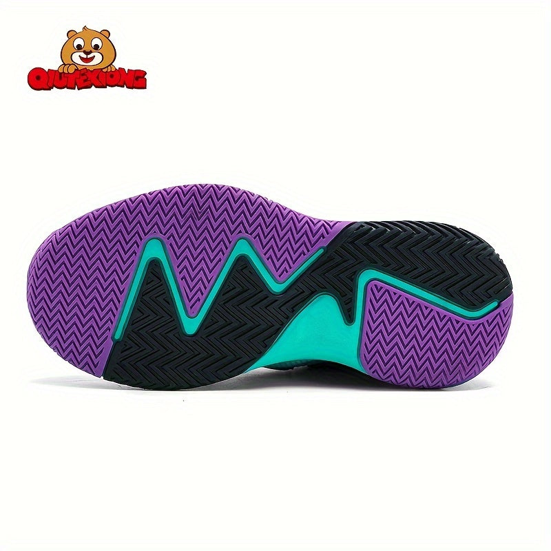 QIUTEXIONG Boy's Knit Breathable Basketball Shoes