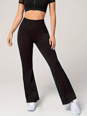 Women's High Waist Flared Yoga Pants Tummy Control Slim Fit Activewear