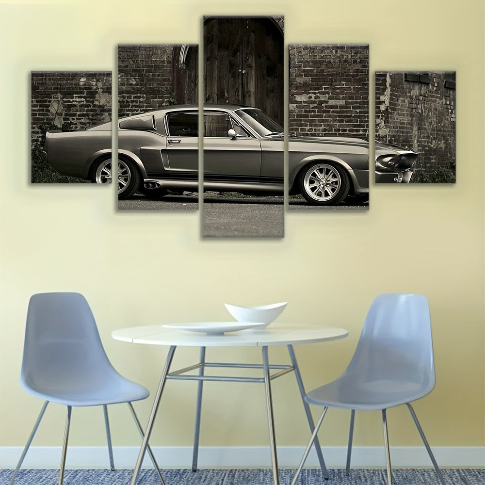 5packs Sports Car Wall Art Sports Car Painting Art Car Living Room Art
