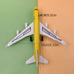 Simulated Aircraft Toy With Anti Drop And Rebound Force - Yellow