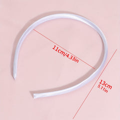 10pcs 10mm Bright Satin Headband Base Blank Bezel Setting For Hair Accessories