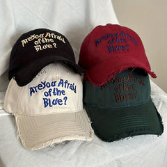 Unisex Sunshade Breathable Baseball Cap, Letter Embroidery