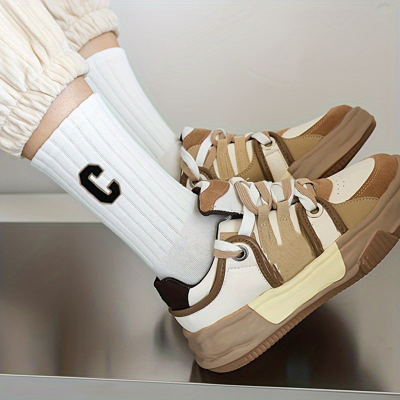 5 Pairs Breathable Comfortable Socks Spring Autumn Socks