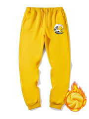 Men's Chinese Character Lucky Sherpa Fleece Sweatpants