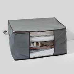 Large Capacity Storage Bag with Zipper Cotton Quilt Clothes Bag