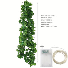 Watermelon Leaves LED String Lights Artificial Plants