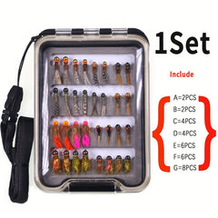 32pcs Tungsten Bead Jig Head Nymph Euro Nymph Wet Fly Fishing