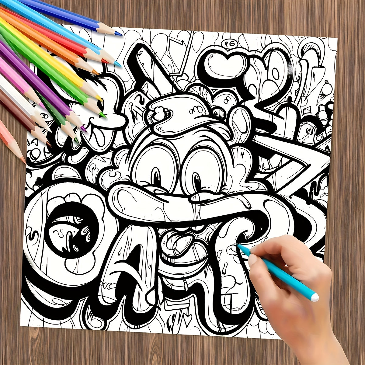 Deluxe Art Relaxation Coloring Book 24 Pages of Thick Paper Unique Cover