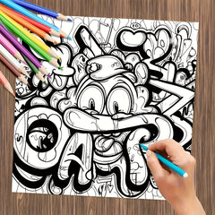 Deluxe Art Relaxation Coloring Book 24 Pages of Thick Paper Unique Cover