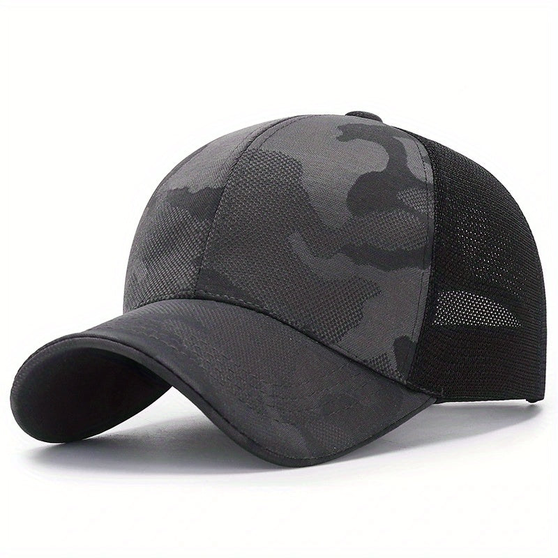 Men's Camo Baseball Cap Mesh Adjustable Casual Spring Summer Cap