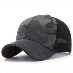 Men's Camo Baseball Cap Mesh Adjustable Casual Spring Summer Cap