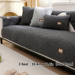 Thickened Plush Sherpa Sofa Slipcover - Furniture Protector Dog Friendly