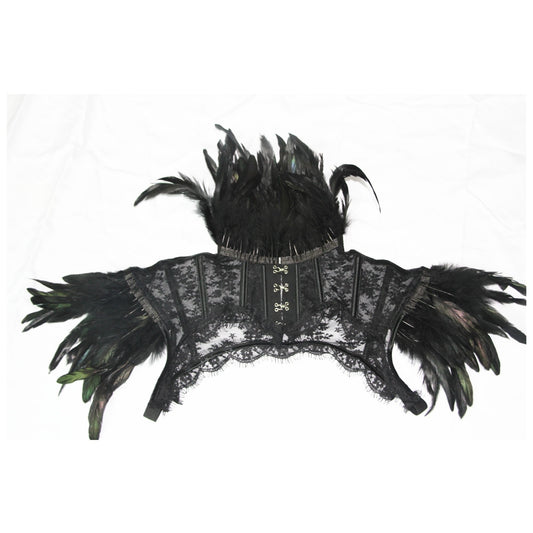 Feather Neck Lace Shawl Costume for Performance Bar Cosplay