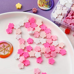 24 Grid Wax Bead Set in Petal Shape Box for Sealing Wax DIY