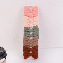 10pcs Bow Hair Clip Ponytail Clip for Baby Girls